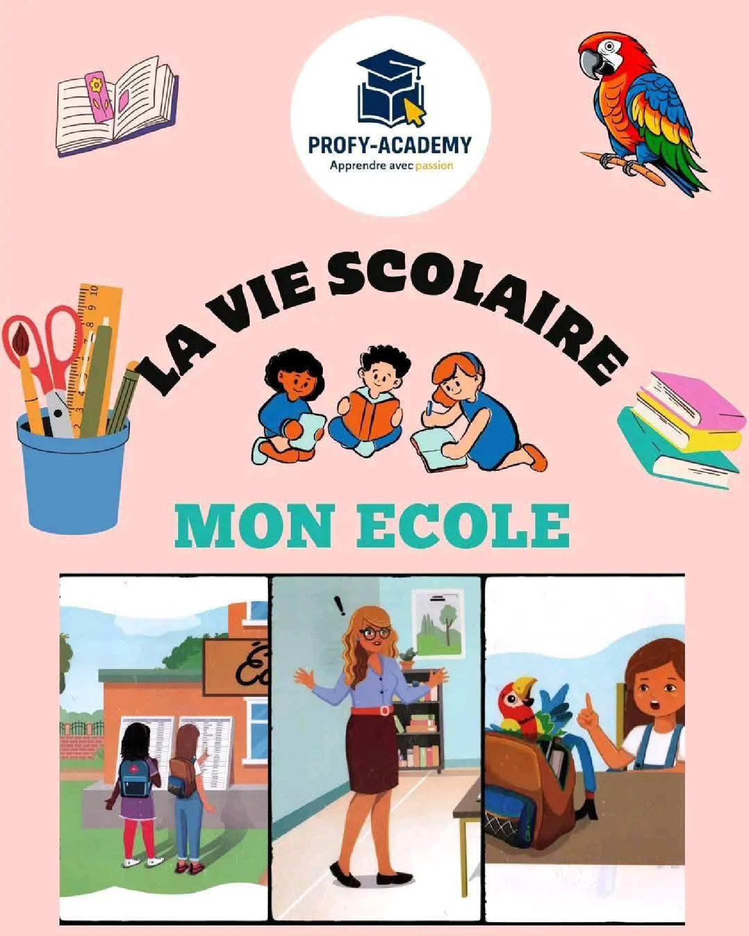 3eme annee primaire francais 1er trimestre la vie scolaire mon ecole 