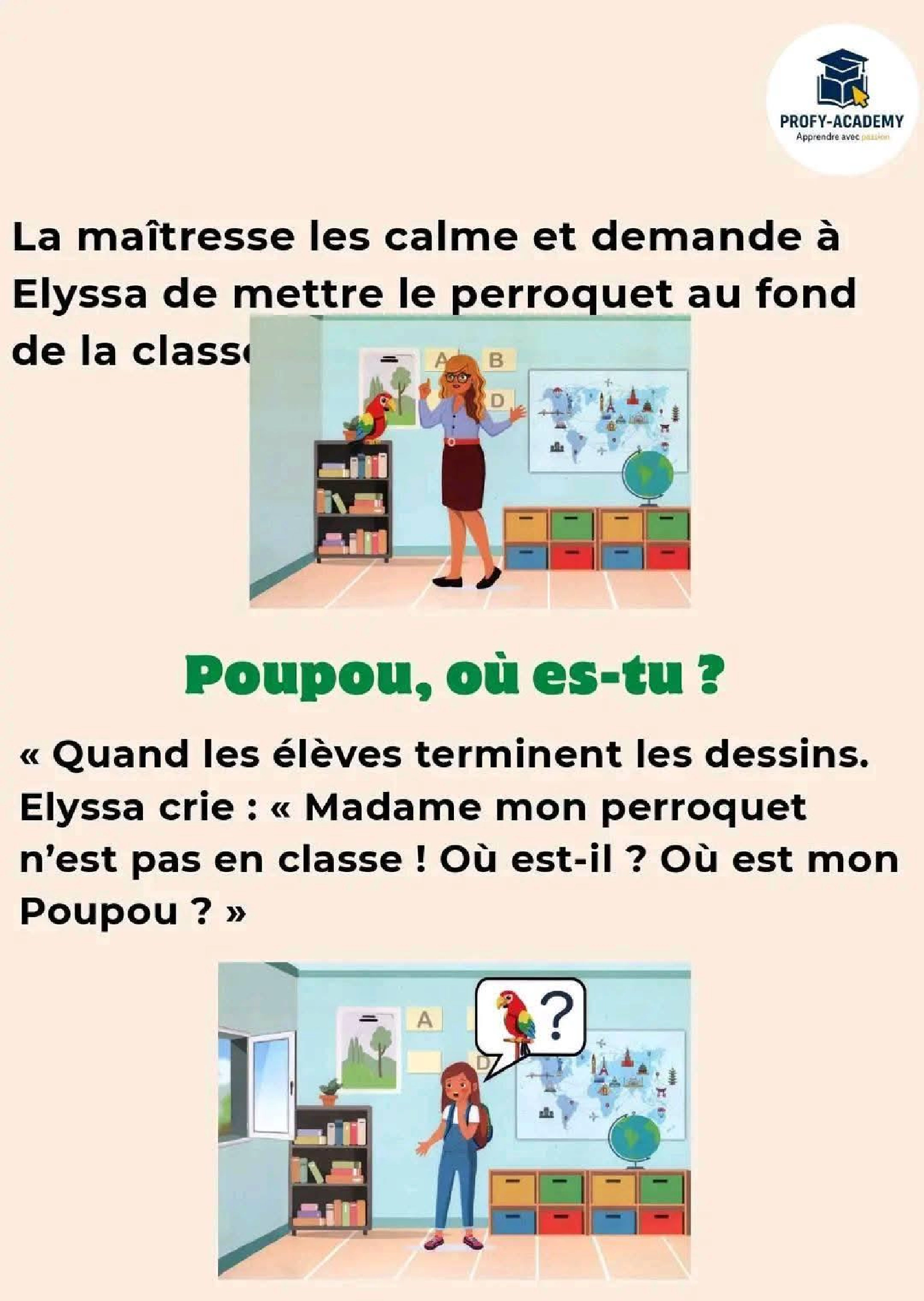3eme annee primaire francais 1er trimestre la vie scolaire mon ecole  صفحة 5