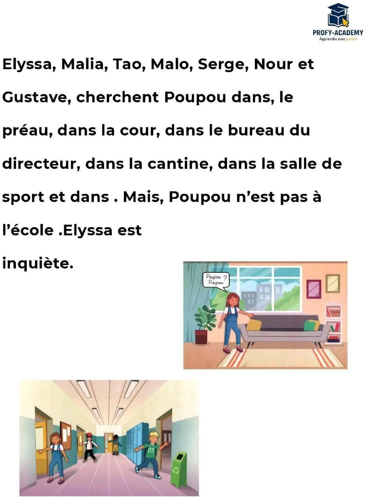 3eme annee primaire francais 1er trimestre la vie scolaire mon ecole  صفحة 6