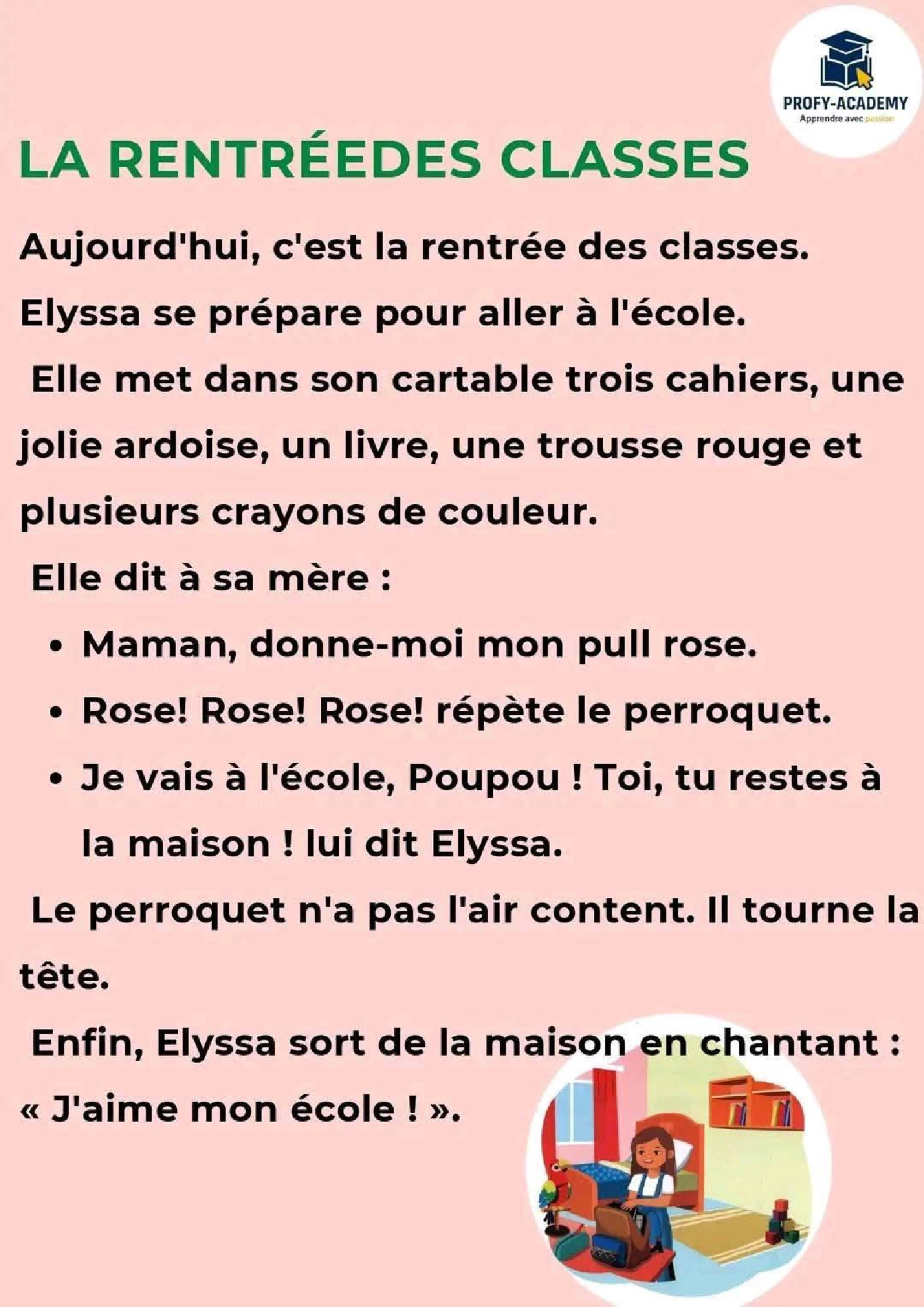 3eme annee primaire francais 1er trimestre la vie scolaire mon ecole  صفحة 8