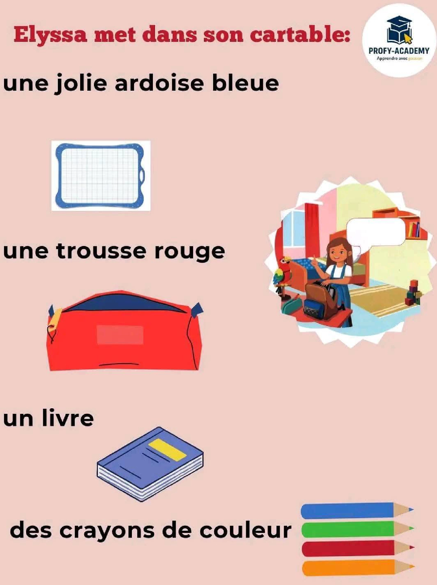 3eme annee primaire francais 1er trimestre la vie scolaire mon ecole  صفحة 9