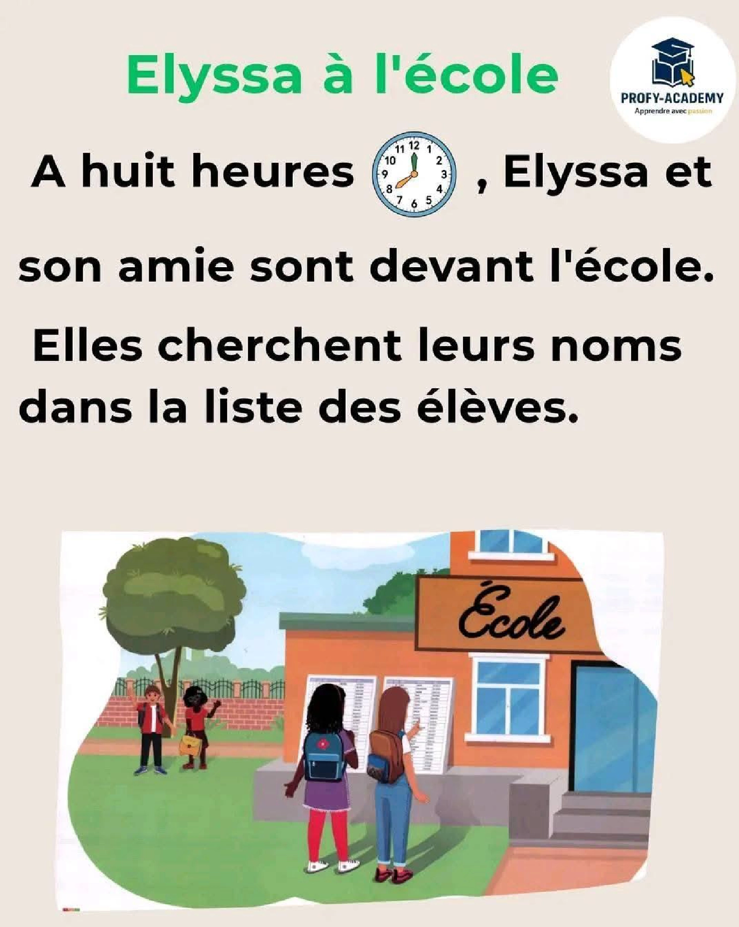 3eme annee primaire francais 1er trimestre la vie scolaire mon ecole  صفحة 10