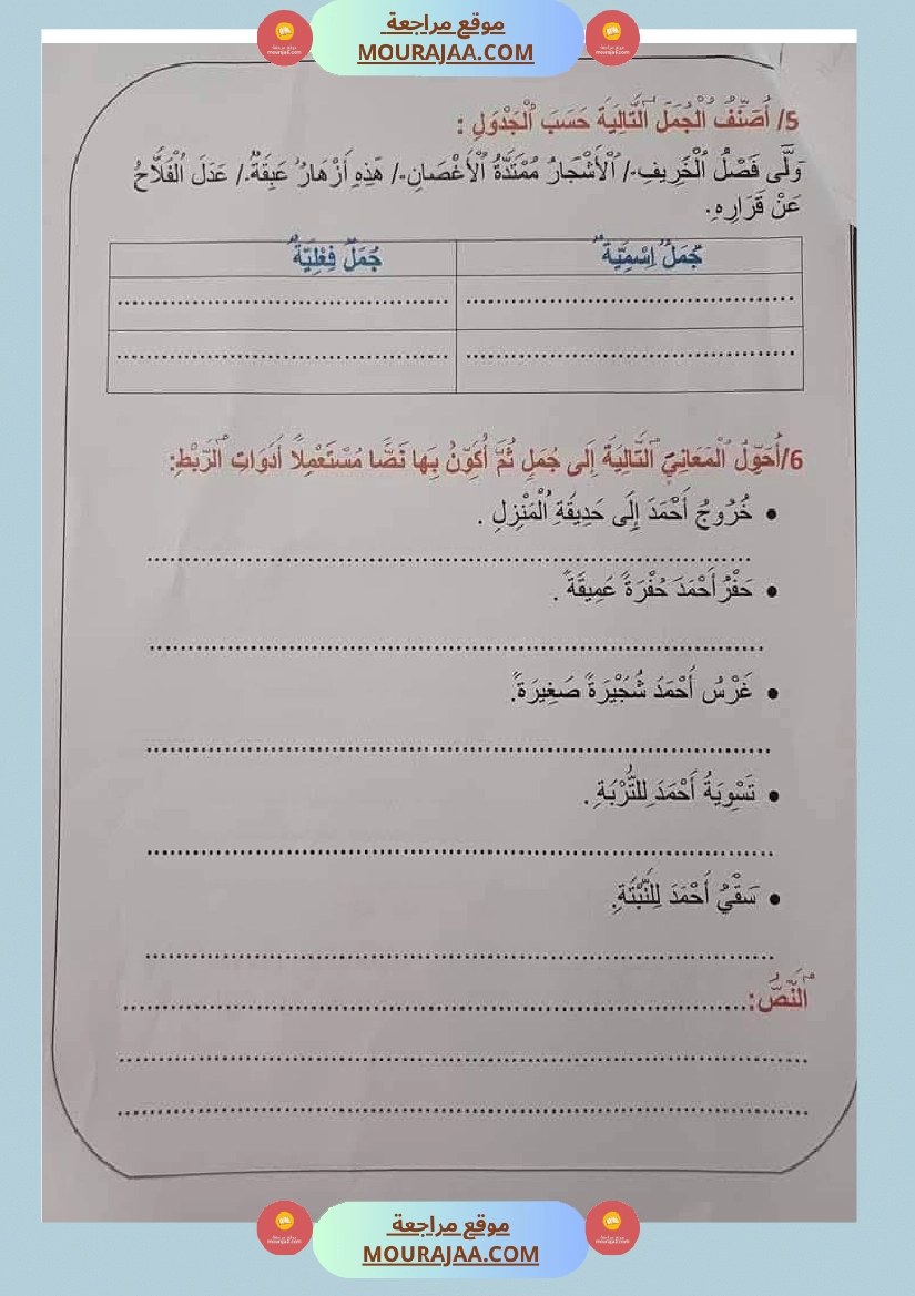 قواعد لغة الثلاثي الأول السنة الثالثة صفحة 3
