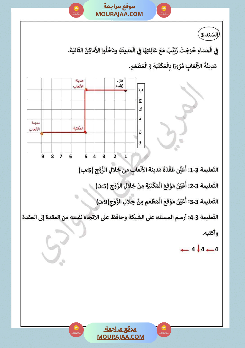 السنة الثالثة تقييمات الفترة الأولى رياضيات إيقاظ علمي قراءة وفهم قواعد لغة إنتاج كتابي اصلاح