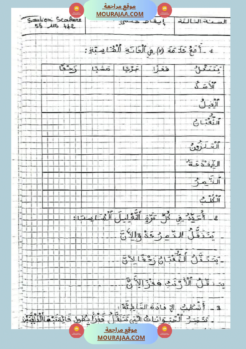 ايقاظ علمي الثلاثي الاول سنة الثالثة