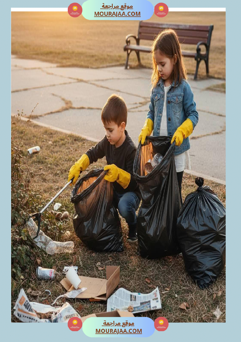 تواصل شفوي و إنتاج كتابي سنة الثالثة موضوع تنظيف الحديقة