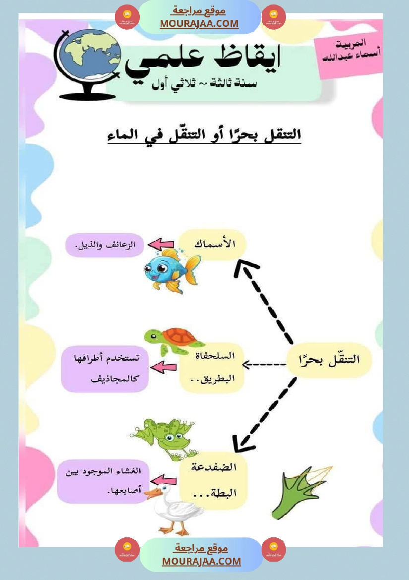 محور التنقل عند الحيوانات السنة الثالثة صفحة 17