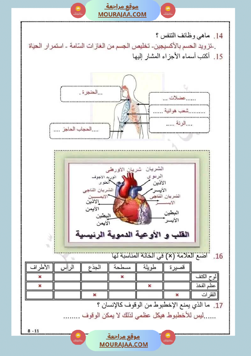 اختبار سنة خامسة ابتدائي ايقاظ علمي الثلاثي الثاني