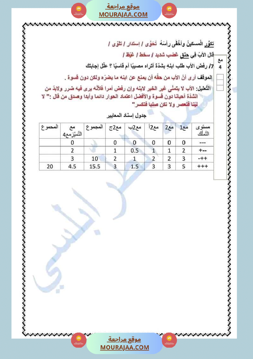 سنة خامسة قراءة قواعد اللغة إنتاج كتابي مع الاصلاح