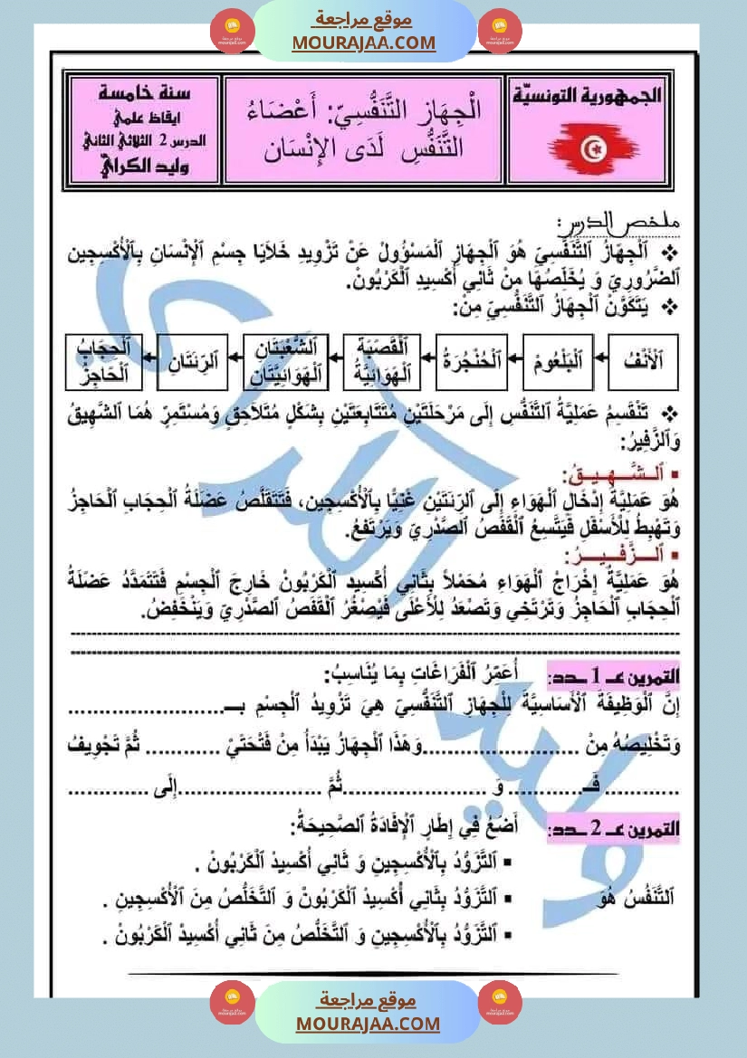 السنة الخامسة ايقاظ علمي الجاهز النفسي تطبيقات مرفقة بالاصلاح صفحة 1