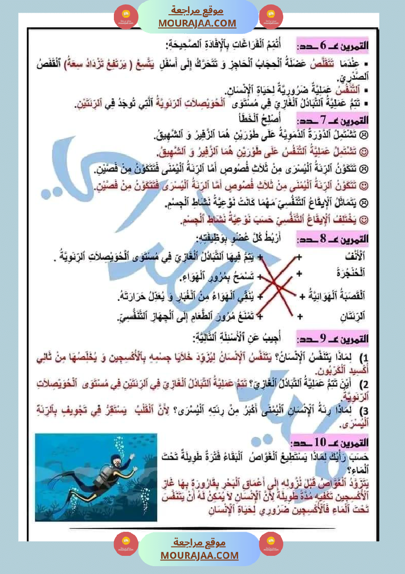 السنة الخامسة ايقاظ علمي الجاهز النفسي تطبيقات مرفقة بالاصلاح
