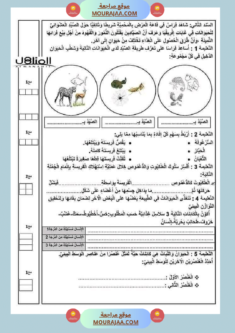 ملخص الايقاظ العلمي للسنة الخامسة