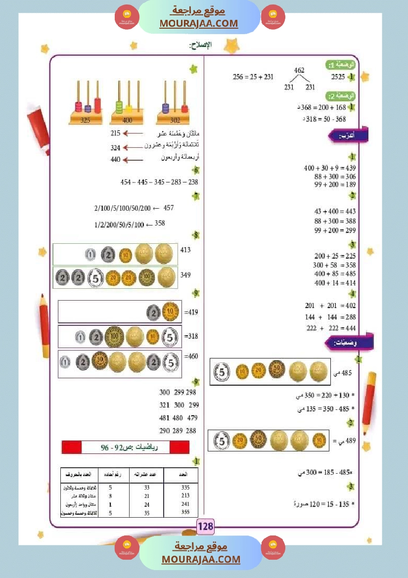 اختبار فيسنة ثانية ابتدائي رياضيات الثلاثي الثاني صفحة 6