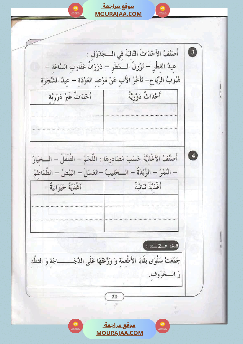ايقاظ علمي سنة ثانية الثلاثي الثاني اكثر من 45 تمرين للتقييم والدعم والمراجعة