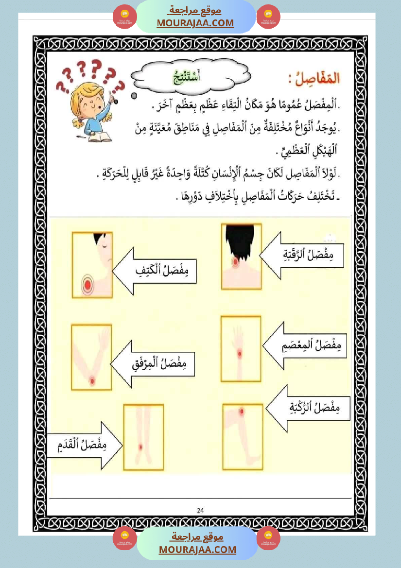 سنة ثانية ايقاظ علمي المفاصل و دورها في الحركة