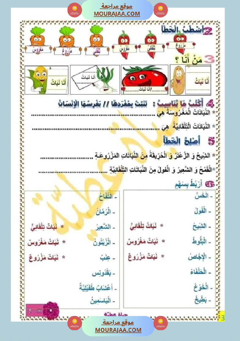 سنة ثانية تمارين مع الاصلاح