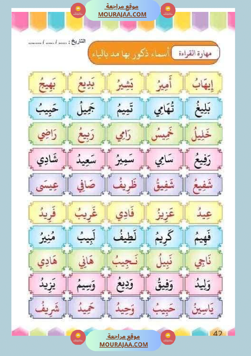تدريب على القراءة للسنوات الأولى لاتقان القرآءة الجهرية