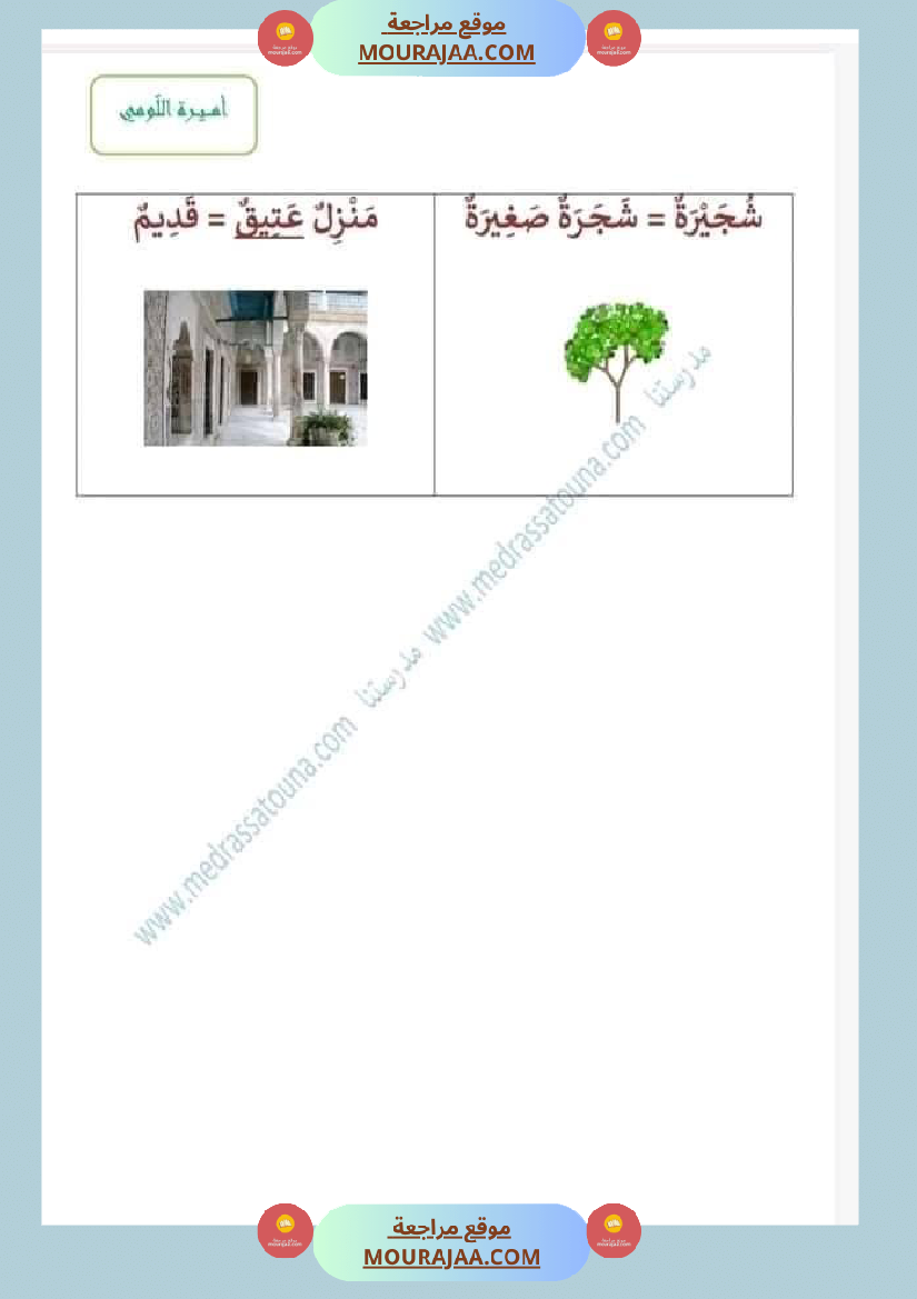 مرادفات السنة أولى ثلاثي ثاني