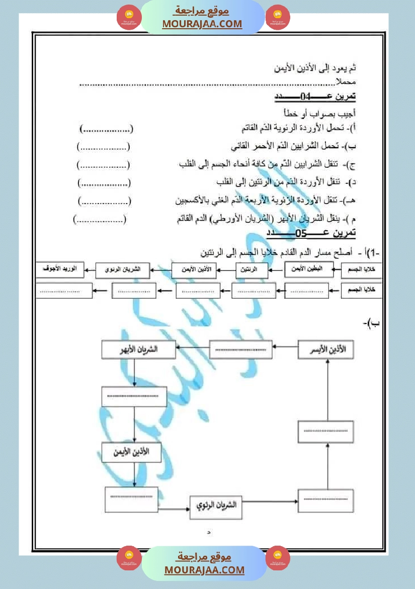اختبار سنة سادسة ابتدائي ايقاظ علمي الثلاثي الثاني صفحة 3