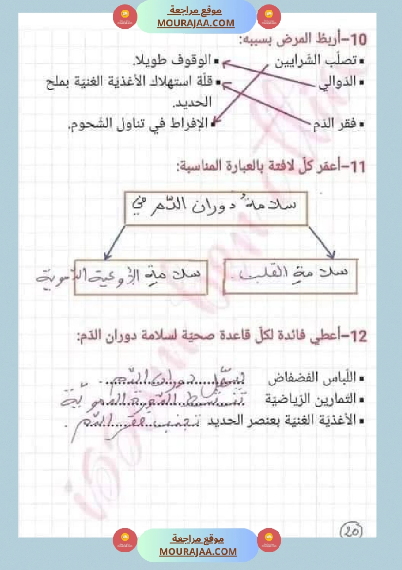 اختبار نهاية الثلاثي سنة سادسة ابتدائي ايقاظ علمي صفحة 12