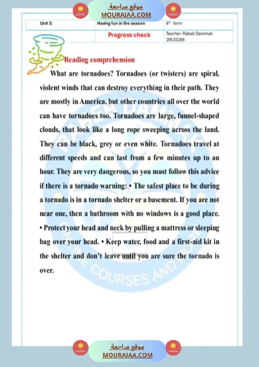 سنة سادسة انڨليزية مع الاصلاح ثلاثي 2 صفحة 22