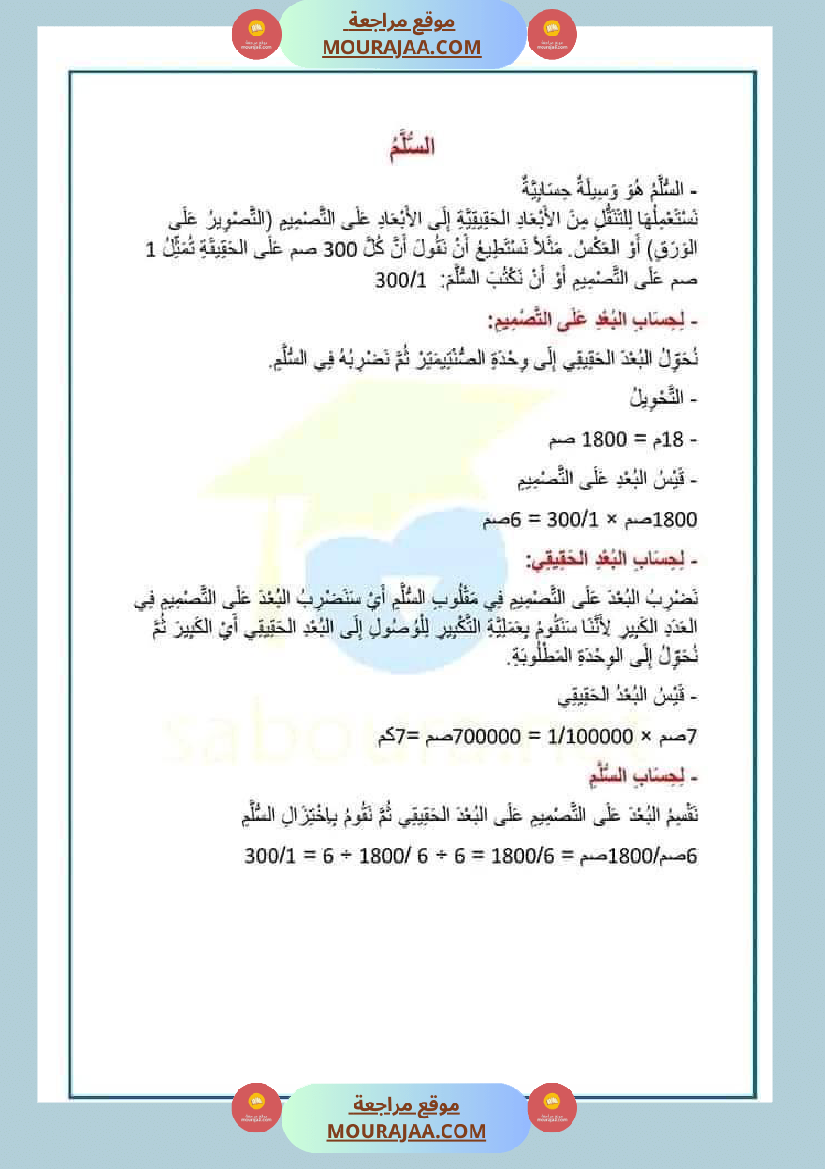 سنة سادسة ابتدائي ملخص دروس الرياضيات