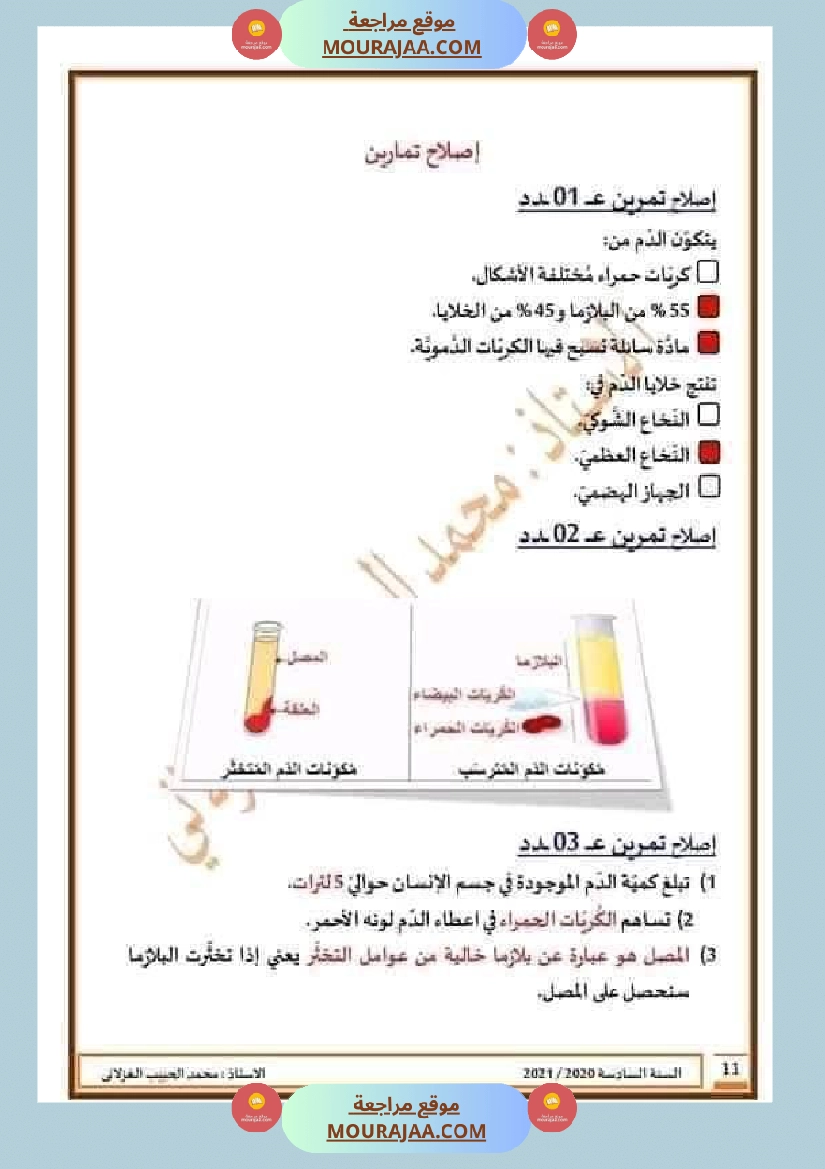 سنة سادسة ايقاظ علمي ثلاثي 2 صفحة 13
