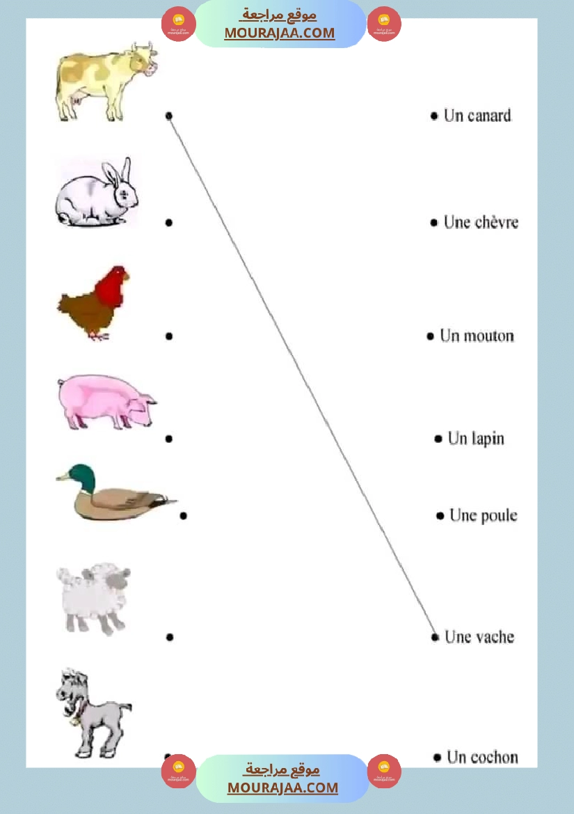 امتحان سنة ثالثة ابتدائي فرنسية الثلاثي الثاني