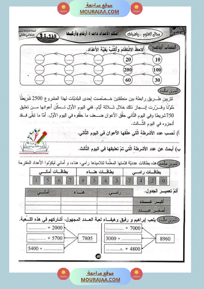 سنة ثالثة انجز عمليات ضرب