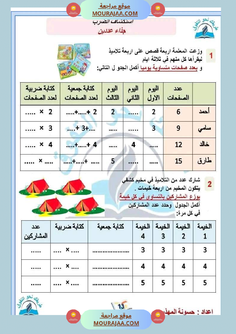 سنة ثالثة رياضيات ثلاثي 2 1
