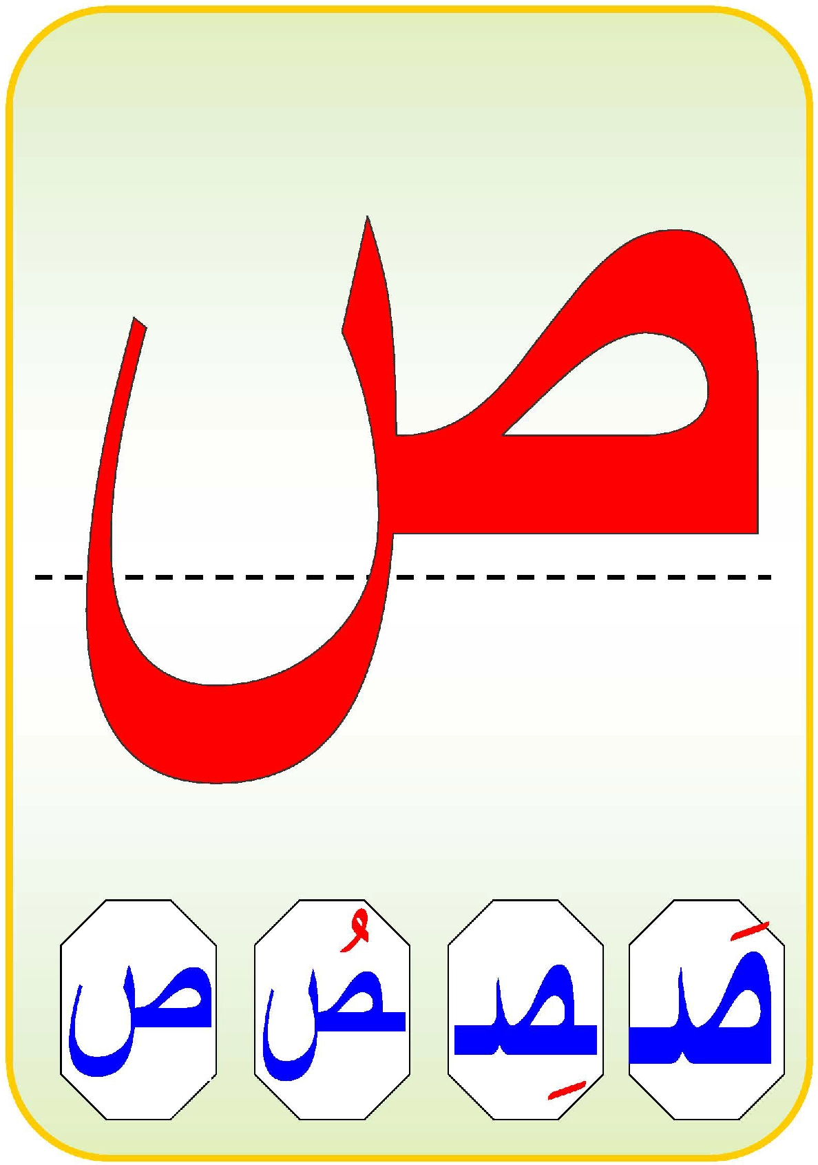 حرف الصاد مشكولة