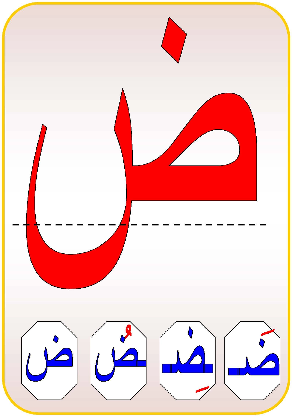 حرف الضاد مشكولة