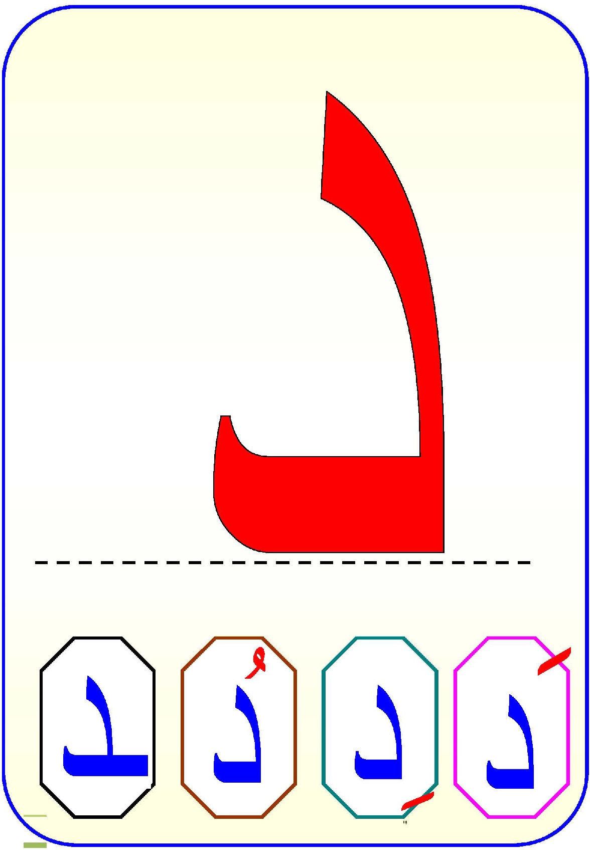 حرف الدال مشكولة