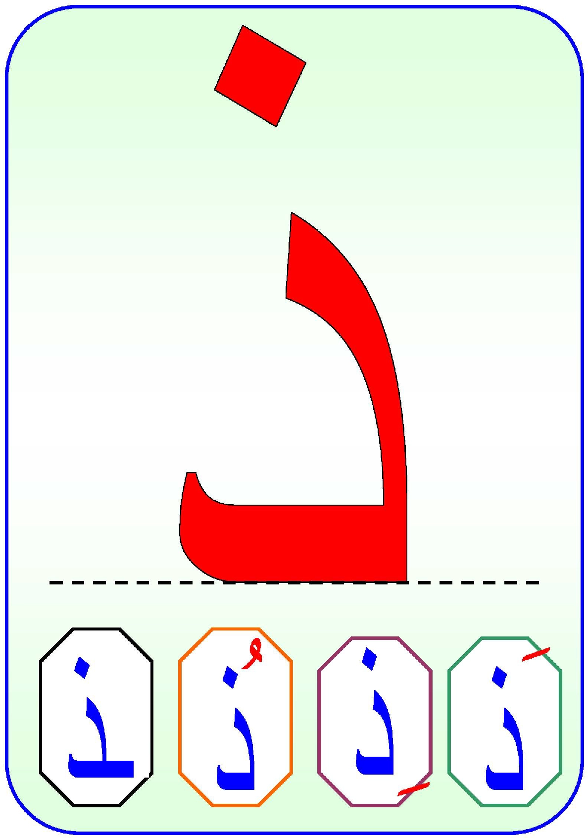 حرف الذال مشكولة