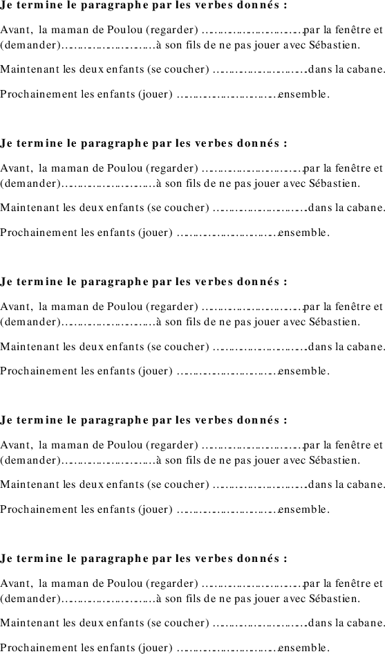 conjugaison module 3