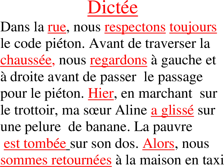 dictée module 3