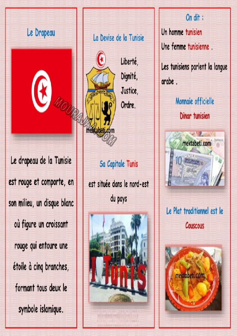 depliant sur la tunisie