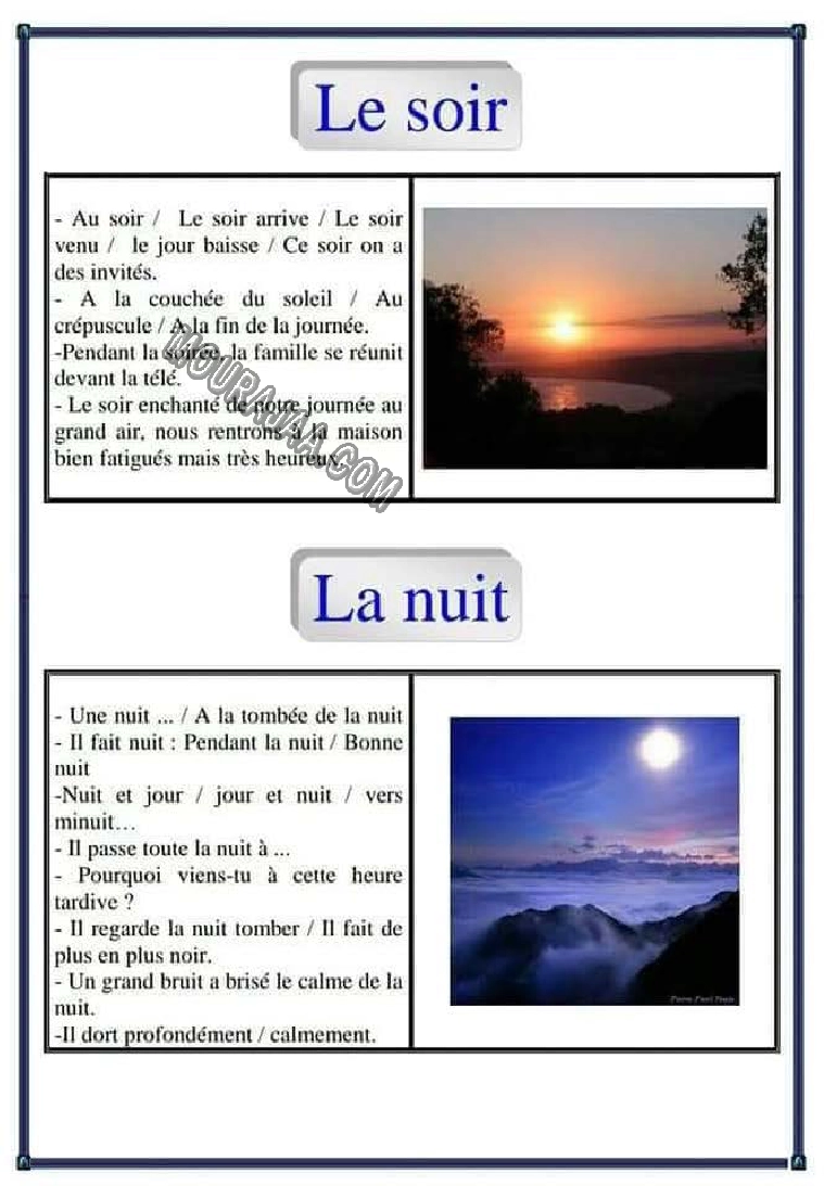 le soir la nuit