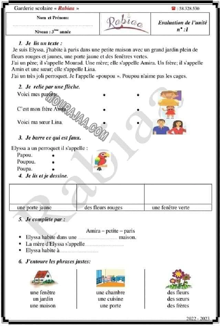 evaluation unite 1 2022-1