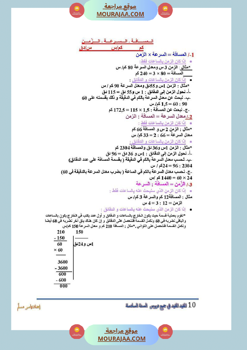 المفيد في جميع الدروس سنة السادسة