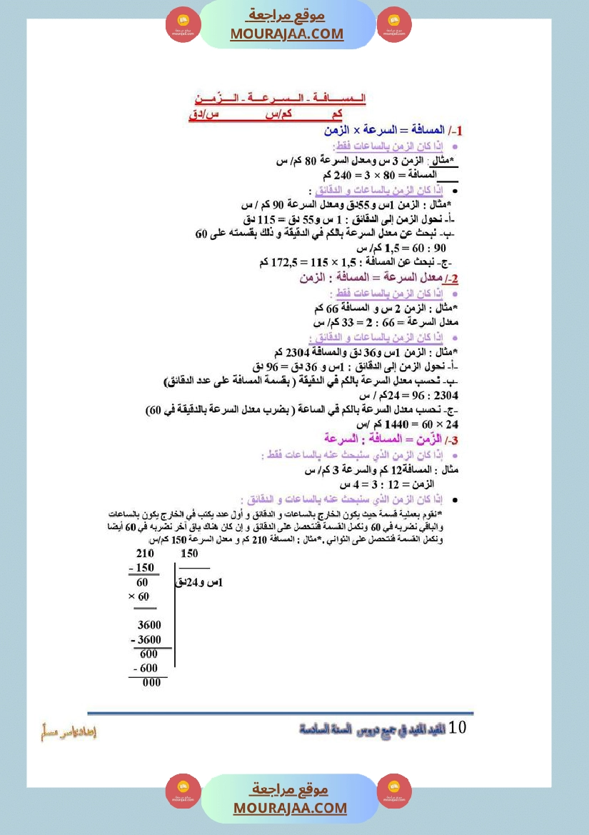 المفيد في جميع الدروس سنة السادسة
