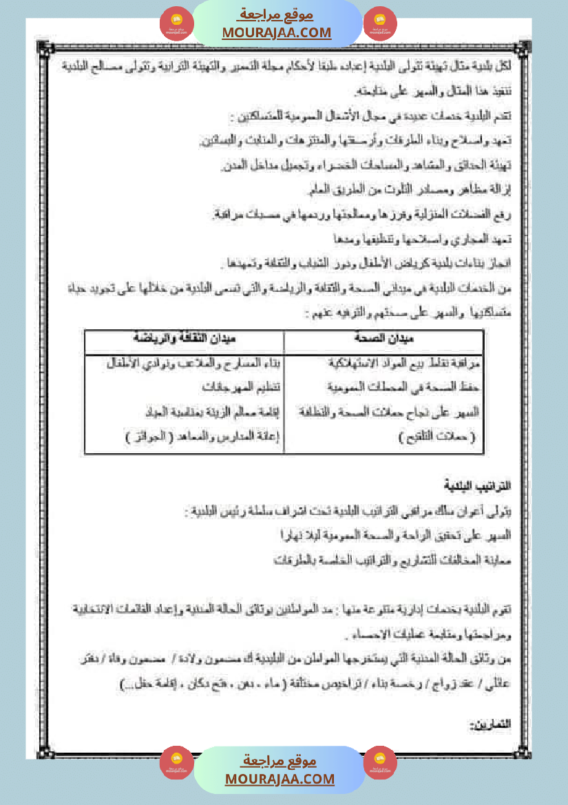 كراس التربية المدنية لتلاميذ السنة السادسة