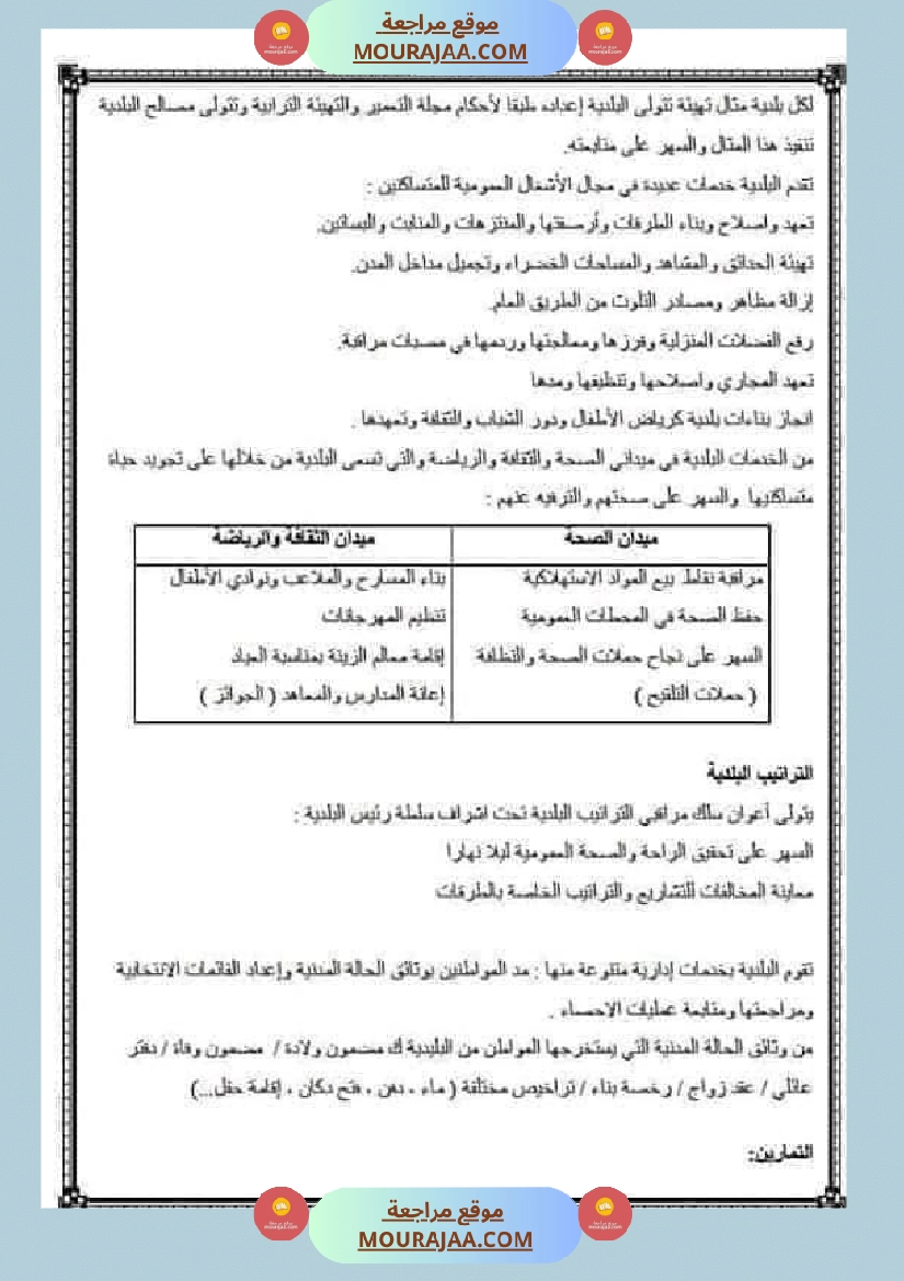 كراس التربية المدنية لتلاميذ السنة السادسة